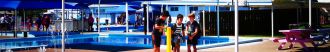 Children checking out the splash pad